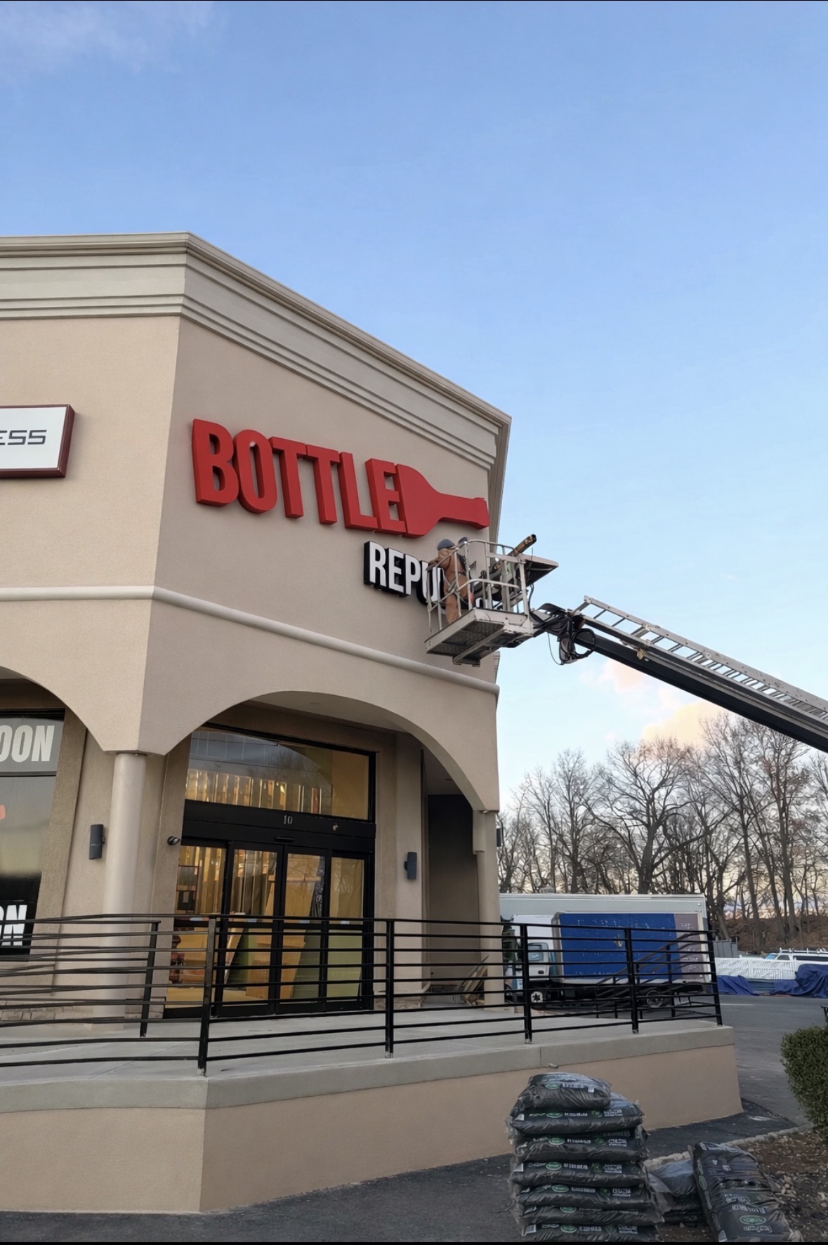 Bottle Republic illuminated channel letters and digital signage